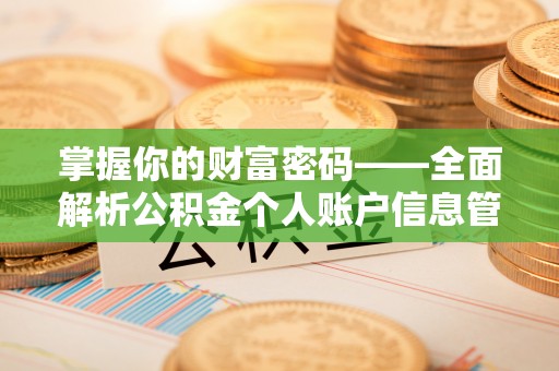 湖南掌握你的财富密码——全面解析公积金个人账户信息管理与优化